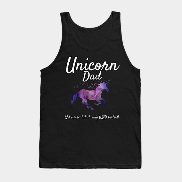 Cute Unicorn Dad T-shirt Unicorn Gift Tee Tank Top by funcreative29